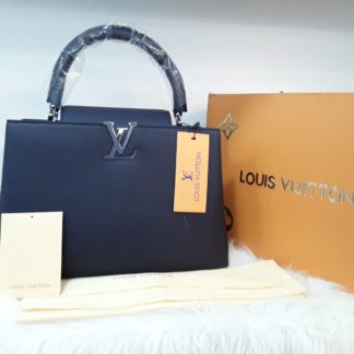 louis vuitton canta suni deri capucines cift askili lacivert 36x23