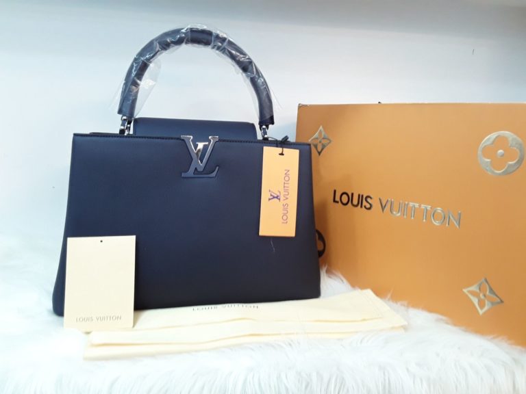 louis vuitton canta suni deri capucines cift askili lacivert 36x23
