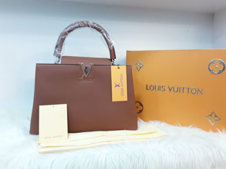 louis vuitton canta suni deri capucines cift askili taba 36x23