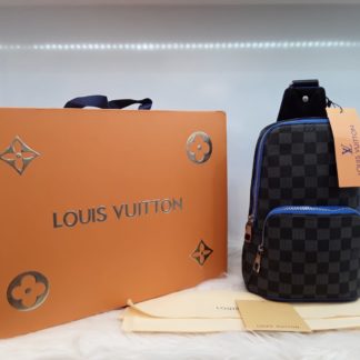 louis vuitton canta suni deri erkek omuz mavi damier siyah 30x20