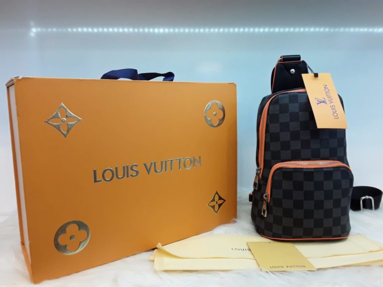 louis vuitton canta suni deri erkek omuz turuncu damier siyah 30x20
