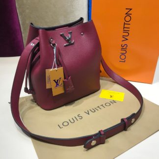 louis vuitton canta suni deri lockme bucket bordo 25x27