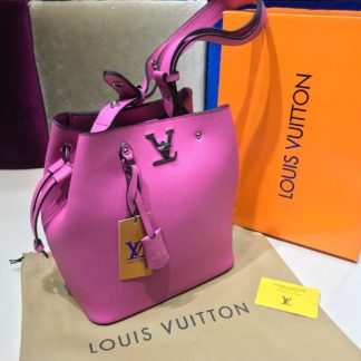 louis vuitton canta suni deri lockme bucket pembe 25x27