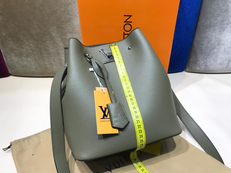 louis vuitton canta suni deri lockme bucket yesil 25x27
