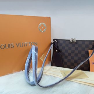 louis vuitton canta suni deri lorette damier capraz askili mavi 27x18