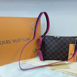 louis vuitton canta suni deri lorette damier capraz askili pembe 27x18