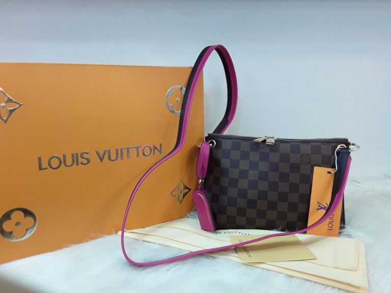 louis vuitton canta suni deri lorette damier capraz askili pembe 27x18