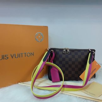 louis vuitton canta suni deri lorette damier capraz askili pembe sari 27x18
