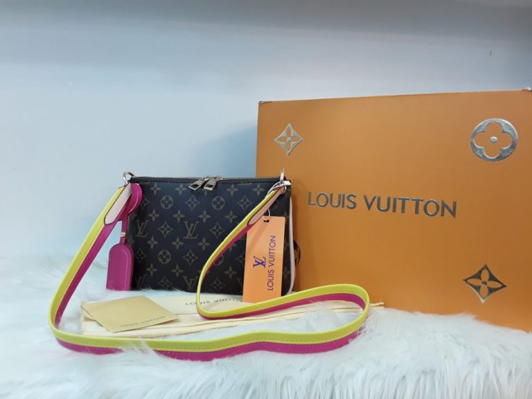 louis vuitton canta suni deri lorette monogram capraz askili pembe sari 27x18