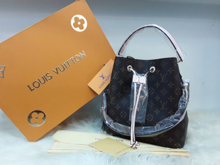 louis vuitton canta suni deri neonoe torba buzmeli  monogram pudra pembe 26x26