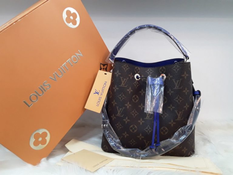 louis vuitton canta suni deri neonoe torba buzmeli cift askili monogram civit mavi 26x26