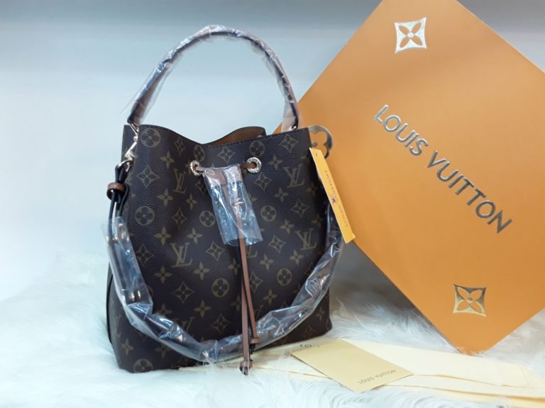 louis vuitton canta suni deri neonoe torba buzmeli cift askili monogram taba 26x26