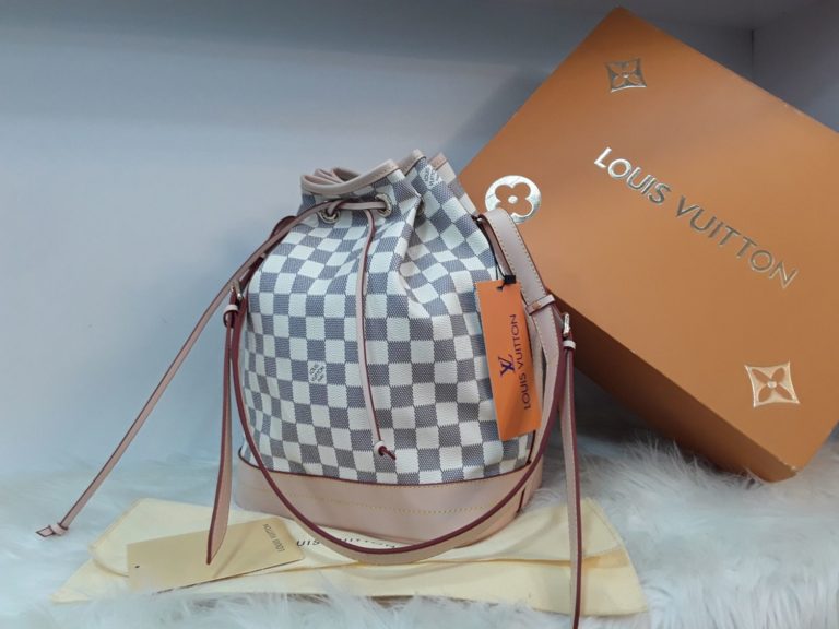 louis vuitton canta suni deri noe damier beyaz torba model buyuk boy 28x36