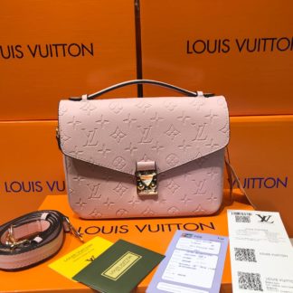 louis vuitton canta suni deri pochette metis  pudra pembe 24x20