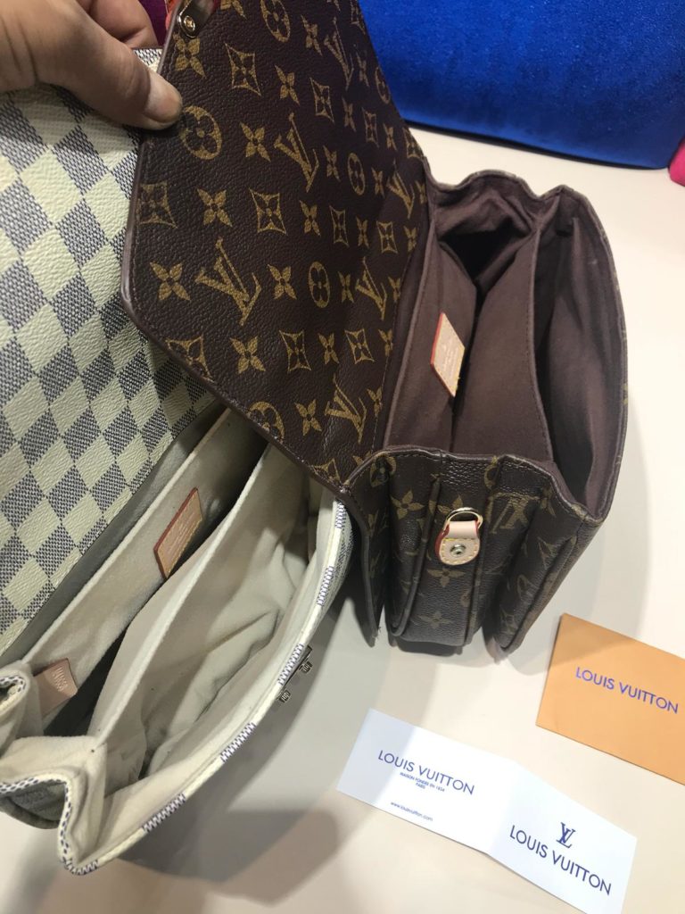 louis vuitton canta suni deri pochette metis beyaz damier 24x20