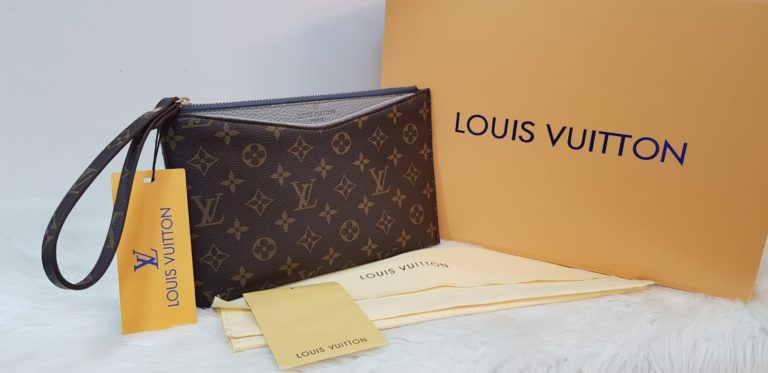 louis vuitton canta suni deri portfoy clutch gri 25x15