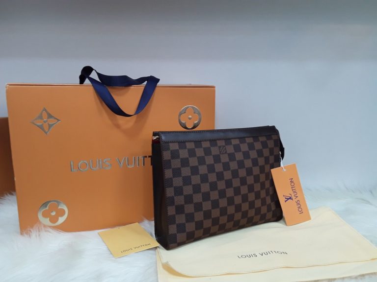 louis vuitton canta suni deri portfoy clutch kahve damier