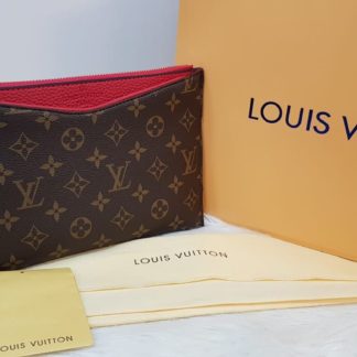 louis vuitton canta suni deri portfoy clutch kirmizi 25x15