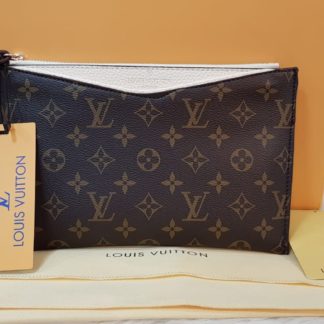 louis vuitton canta suni deri portfoy clutch krem 25x15