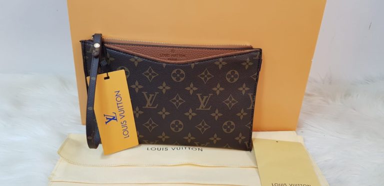 louis vuitton canta suni deri portfoy clutch taba 25x15