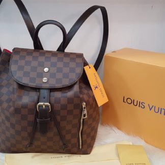 louis vuitton canta suni deri sirt backpack kahve damier 27x33