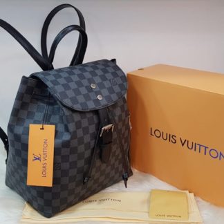 louis vuitton canta suni deri sirt backpack siyah damier 27x33