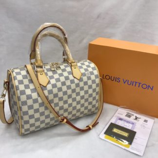 louis vuitton canta suni deri speedy capraz aski damier beyaz 30