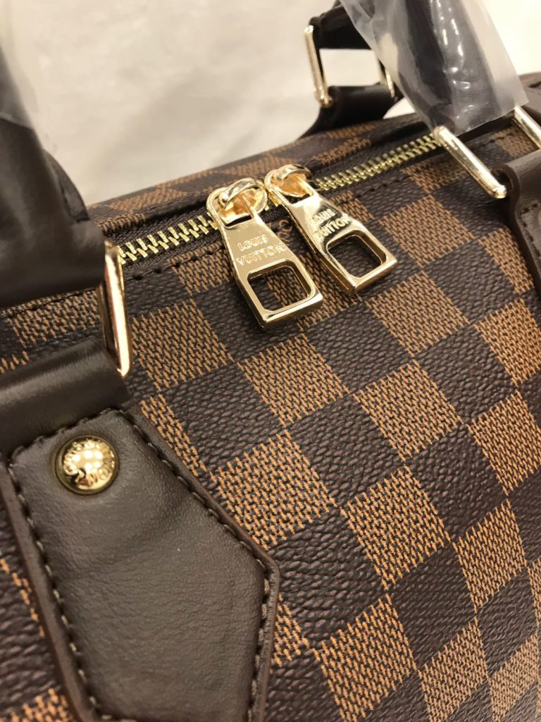 louis vuitton canta suni deri speedy capraz aski  damier kahve 30