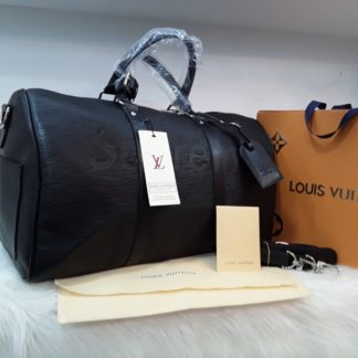 louis vuitton canta suni deri supreme el valizi capraz askili siyah 55x35