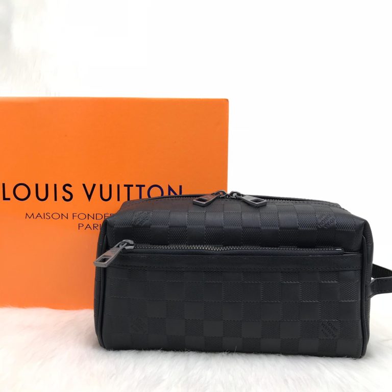 louis vuitton canta toiletry erkek el cantasi infini siyah 24x14