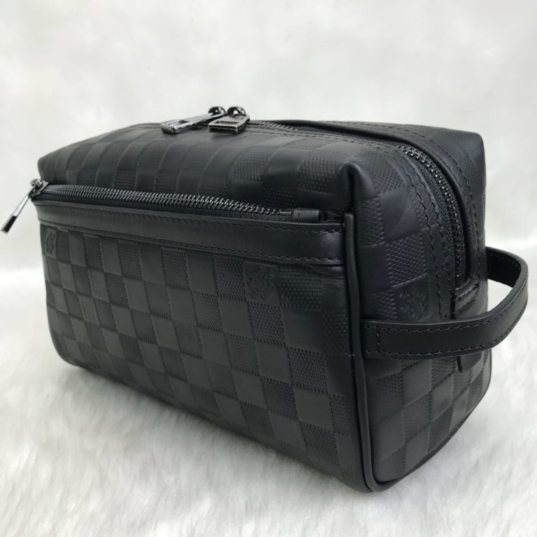 louis vuitton canta toiletry erkek el cantasi infini siyah 24x14