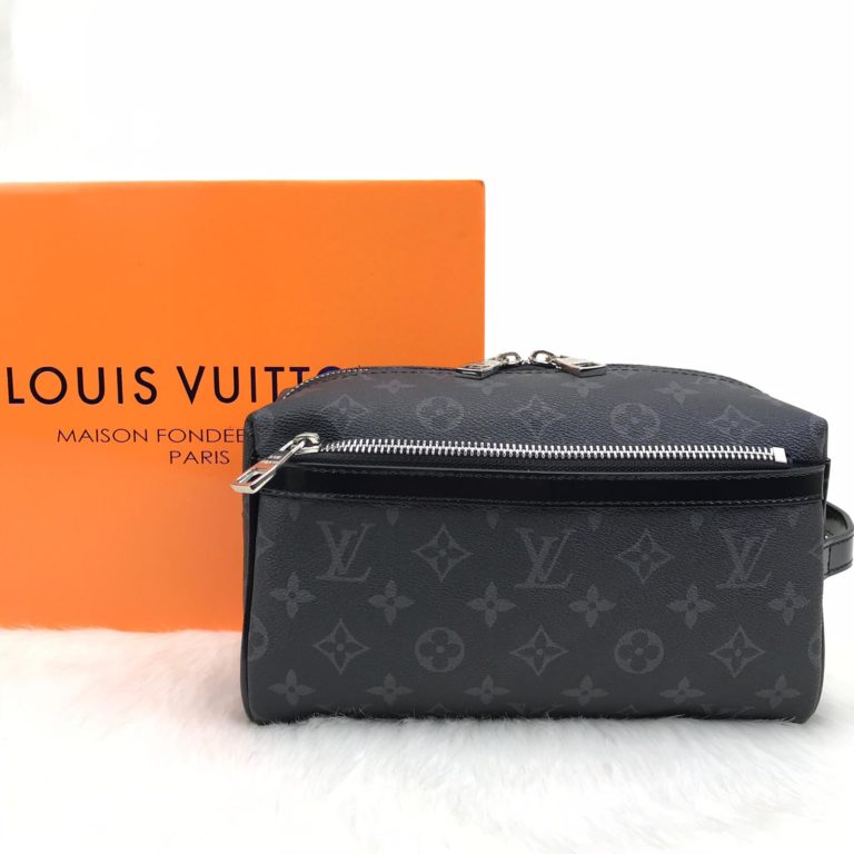 louis vuitton canta toiletry erkek el cantasi monogram siyah 24x14