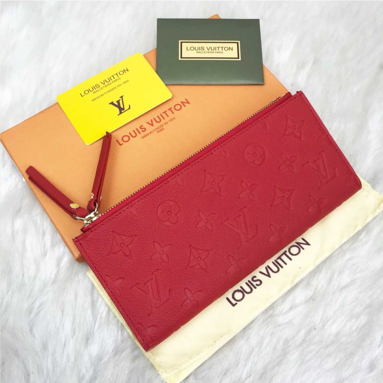 louis vuitton cuzdan Adele empreinte kirmizi 21x10