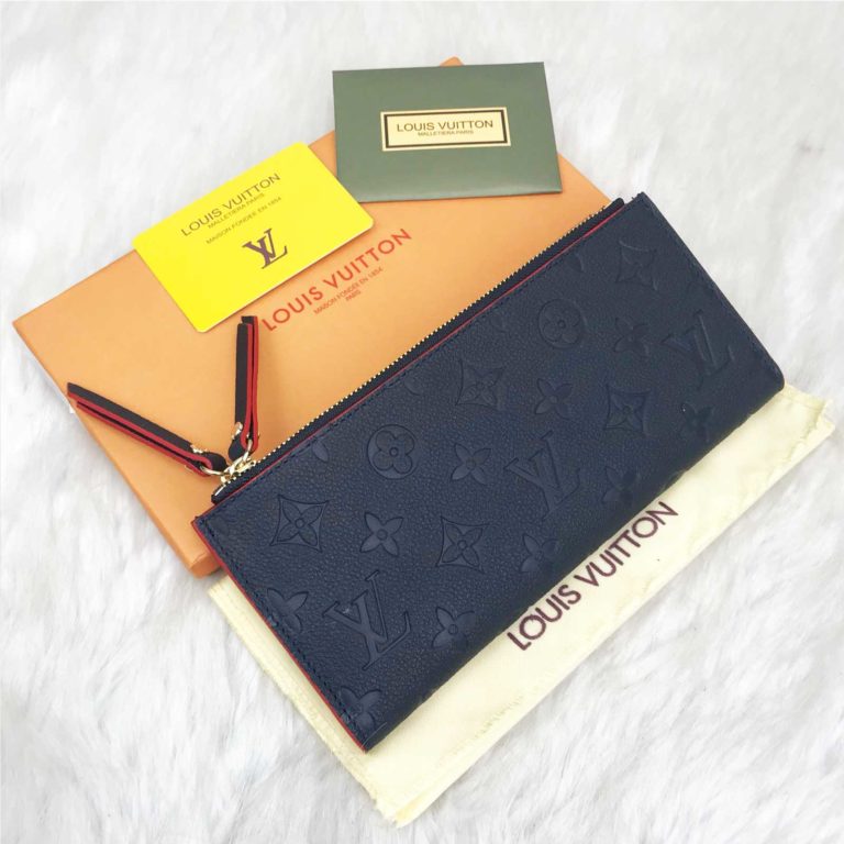 louis vuitton cuzdan Adele empreinte lacivert 21x10