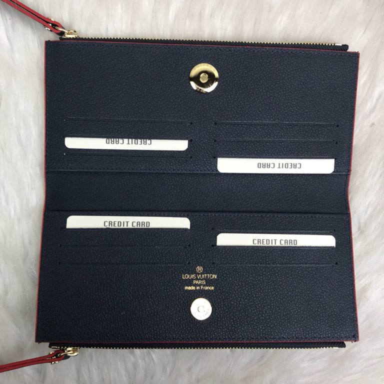 louis vuitton cuzdan Adele empreinte lacivert 21x10