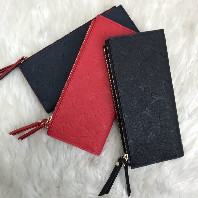 louis vuitton cuzdan Adele empreinte siyah 21x10