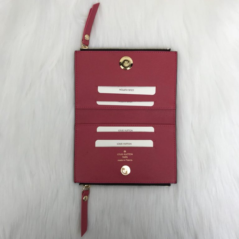 louis vuitton cuzdan Adele mini pembe 15x10