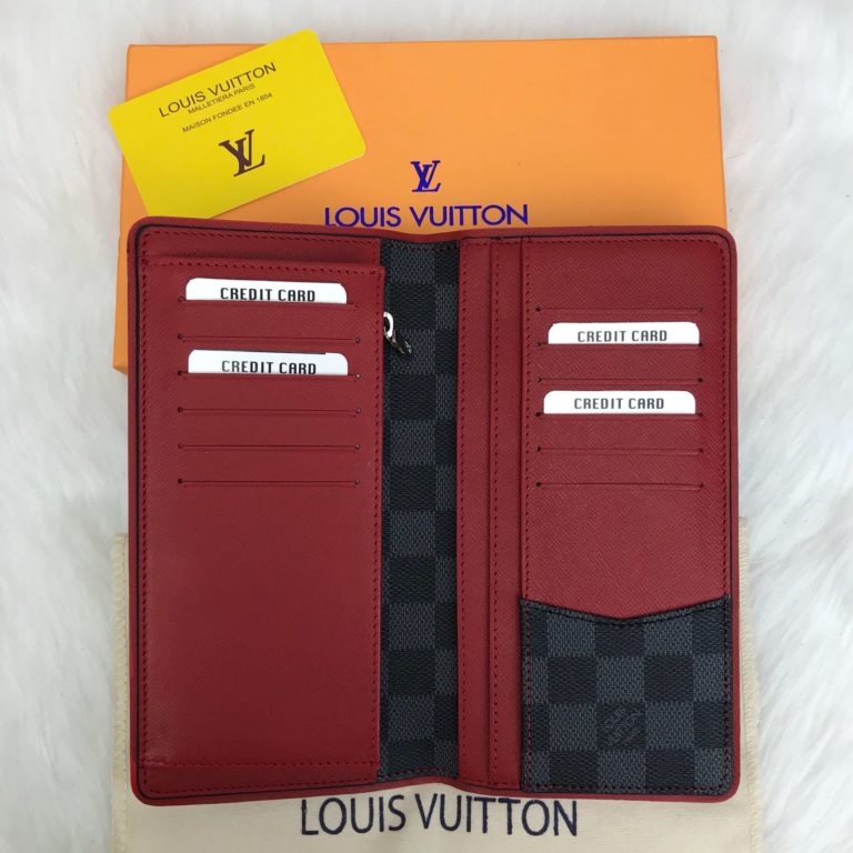 louis vuitton cuzdan Brazza erkek kirmizi 19x10
