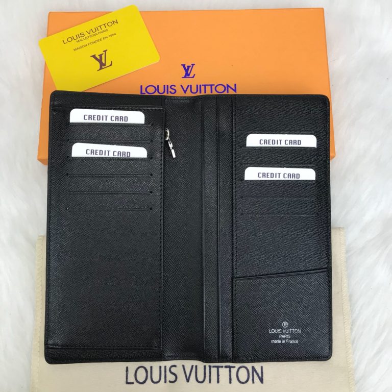 louis vuitton cuzdan Brazza erkek siyah cizgili 19x10