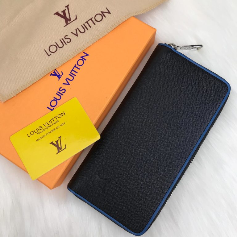 louis vuitton cuzdan Zippy vertical mavi siyah 20x10