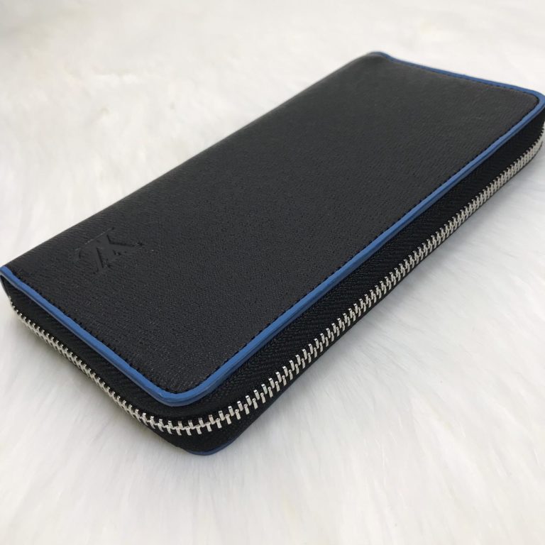 louis vuitton cuzdan Zippy vertical mavi siyah 20x10