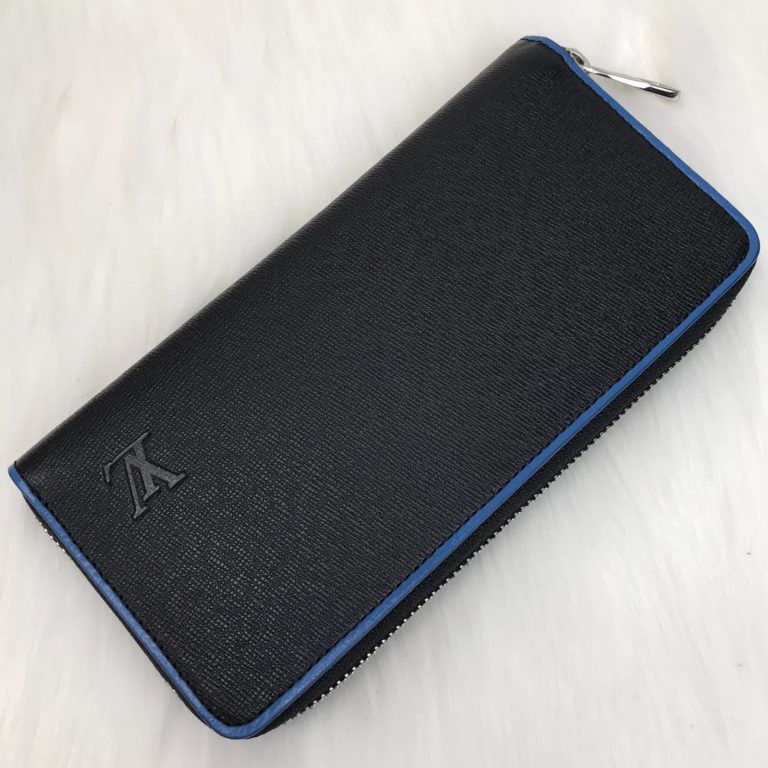 louis vuitton cuzdan Zippy vertical mavi siyah 20x10