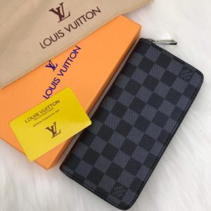 louis vuitton cuzdan Zippy vertical siyah gri damier 20x10