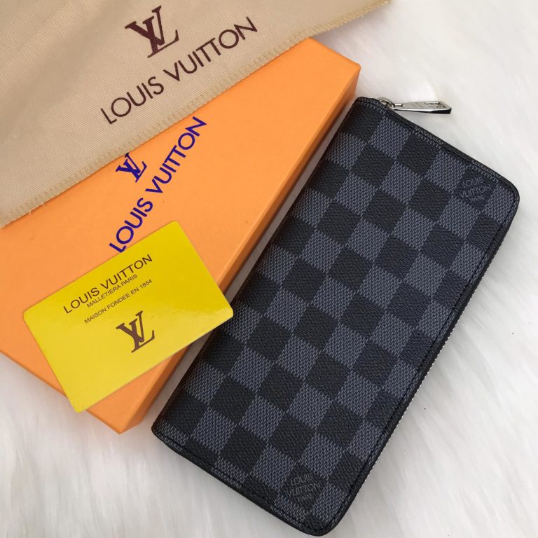 louis vuitton cuzdan Zippy vertical siyah gri damier 20x10
