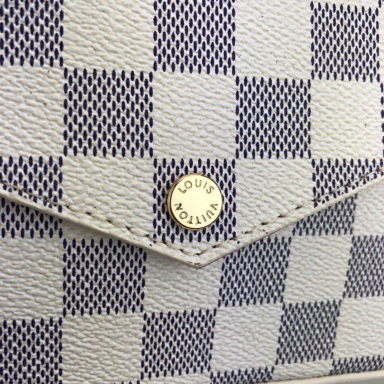 louis vuitton cuzdan cuzdan felice beyaz damier 22x12