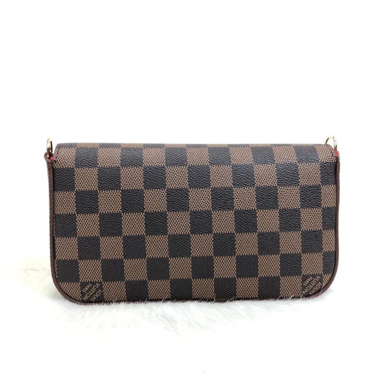louis vuitton cuzdan cuzdan felice kahve damier 22x12