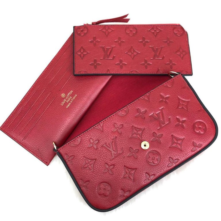 louis vuitton cuzdan cuzdan felice kirmizi 22x12