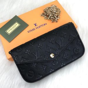 louis vuitton cuzdan cuzdan felice siyah 22x12