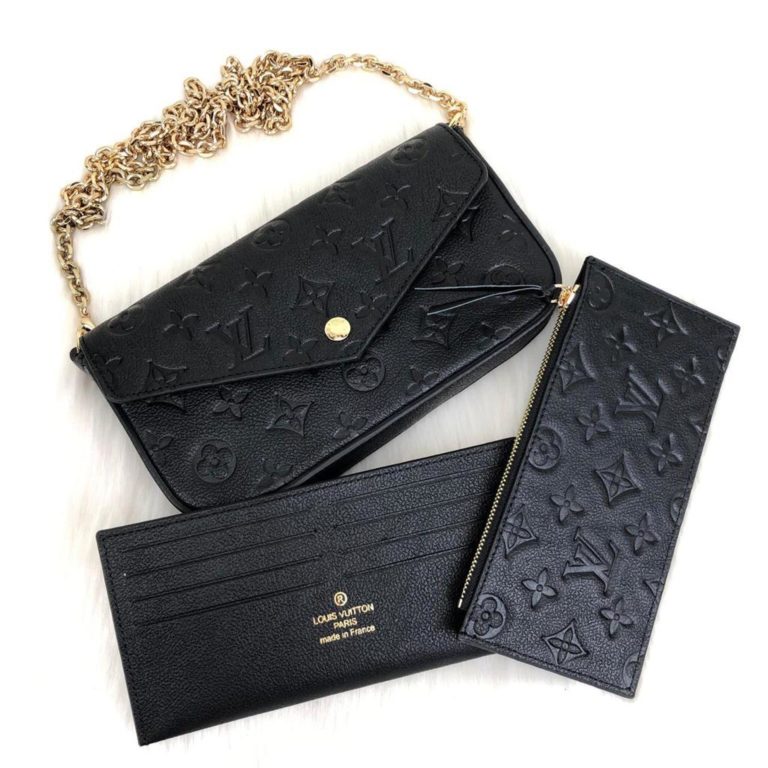 louis vuitton cuzdan cuzdan felice siyah 22x12