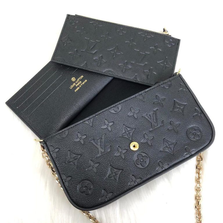 louis vuitton cuzdan cuzdan felice siyah 22x12